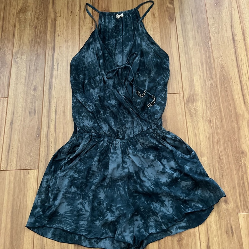 Khush Tie Dye Faux Wrap Romper Medium